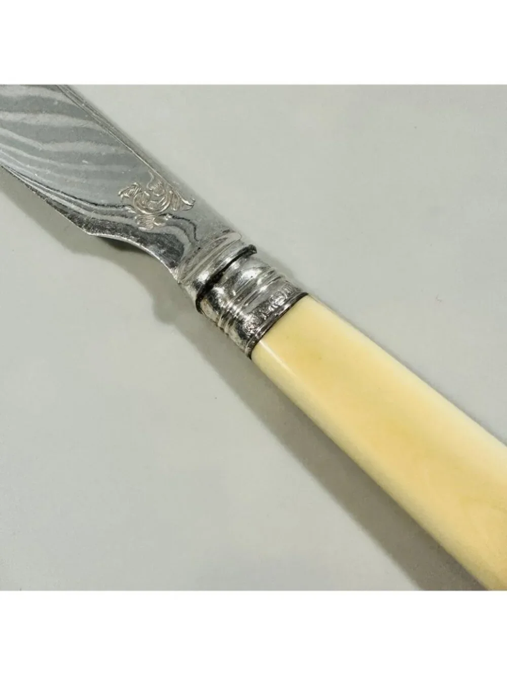 Sheffield EPNS Plated Set 6 Fish Forks & 6 Knives Celluloid Handles Antique UK